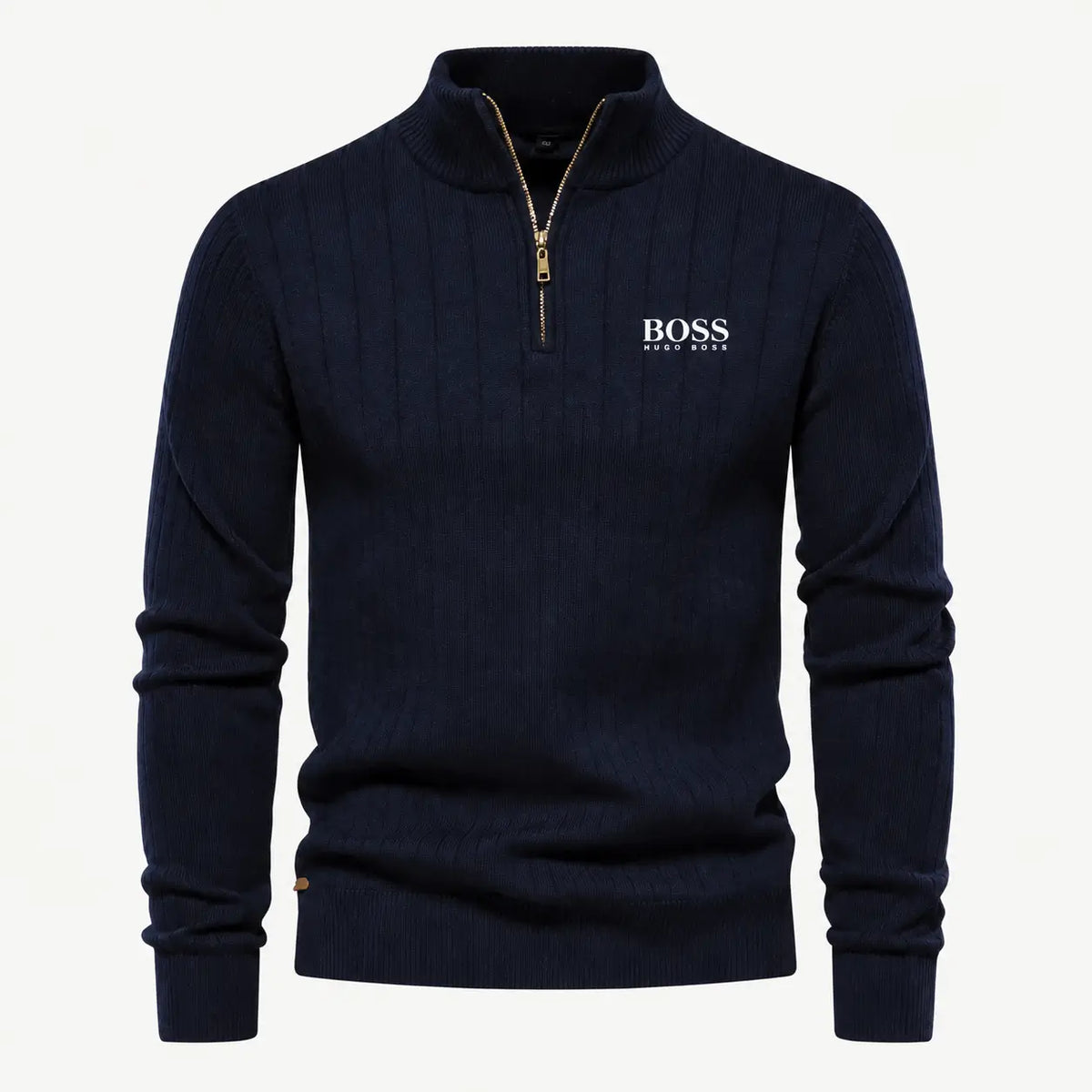 PREMIUM Ribbed Quarter-Zip Sweater