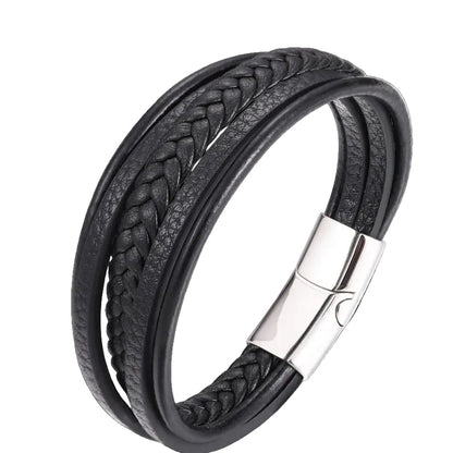 Handcrafted Multi-Layer Leather Bracelet