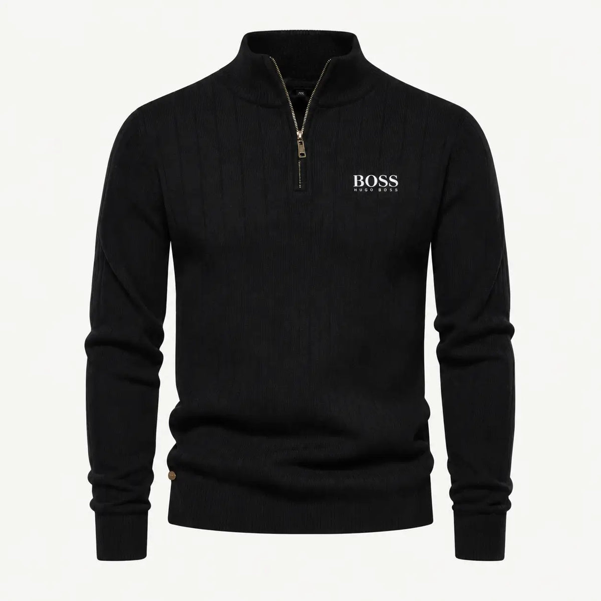 PREMIUM Ribbed Quarter-Zip Sweater