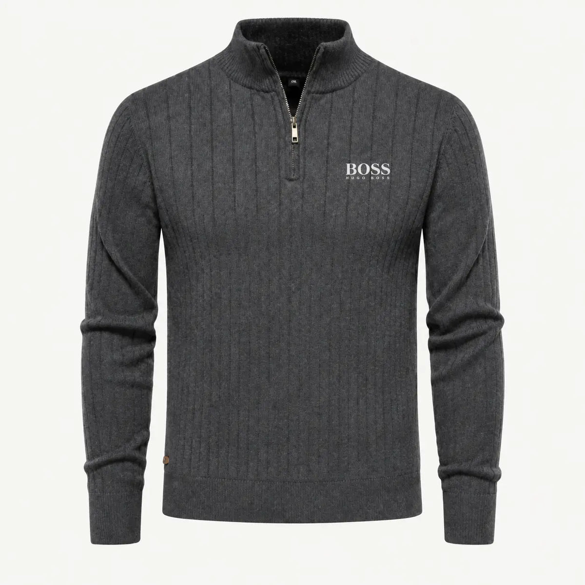PREMIUM Ribbed Quarter-Zip Sweater