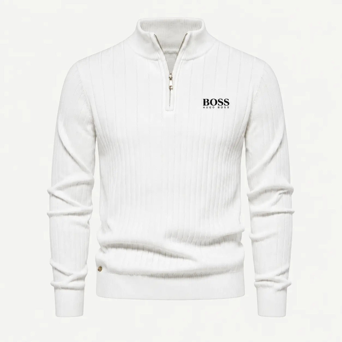 PREMIUM Ribbed Quarter-Zip Sweater